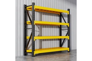 Boltless Adjustable Heavy-Duty Steel Rack Storage System, 500kg Capacity Per Layer, for Warehouse & Industrial Stacking