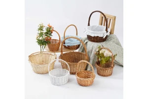 JY Large Wicker Modern Luxury Spa Gift Basket For Women Custom Artificial Flower Basket For Kitchen Wardrobe Living Room Use