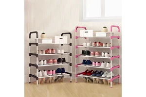 Simple Household 3-Tier Multi-layer Space-saving Home Assembly Doorway Shoe Cabinet Modern Economical Dormitory Shelf