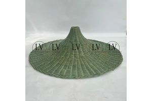 Wholesale Eco-friendly Natural Rattan Lampshade Rustic Boho Farmhouse Hanging Pendant Lamp Made In Vietnam