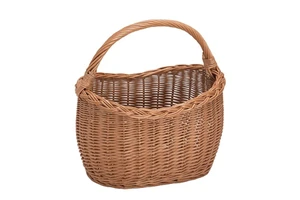 HandWoven Edge Natural Rattan Storage Basket With Handle Picnic Basket Farm, For Christmas Decorations Gifts Laundry Basket
