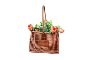 Eco-Friendly Rattan Hand-Woven Flower Arrangement Art Handcrafted Modern Living Room Decoration Fruit Basket Plant Holder