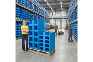 Custom Size PP Corrugated Plastic Storage Box With Dividers Coroplast Compartment Bin For Tools Parts Accessories
