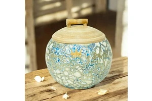 Home & Kitchen Decor Accessories Spun Bamboo Jewelry Trinket Storage Jar Box for Ramadan Holiday Celebrations