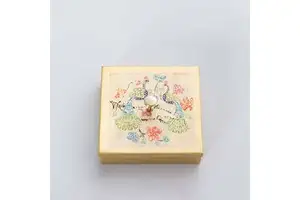 Handmade Gold Brass Decorative Storage Box 5.5x5.5x1.25 Inches 0.5 KG