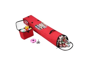 Fabric Christmas Ornament Storage Containers With Dustproof Cover Living Room Sundries Wrapping Paper Storage Xmas Organizer Set