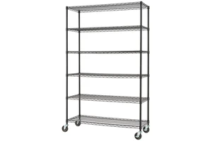 48"W X 18"D X 79"H Adjustable 6 Tier Wire Shelving Units Storage Total 4800 Lbs Capacity Heavy Duty Shelving