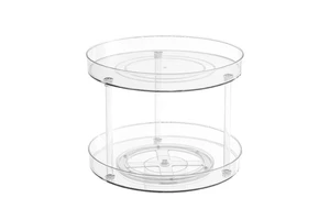 Wholesale Round Kitchen Organizer Rotating Transparent Storage Tray Transparent Storage Tray