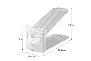 Shoe Storage Rack Cross-Border Wholesale Foldable Double-Layer PP Shoe Box Customizable Logo Simple Shoe Holder Model