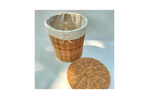 Traditional Rattan Hamper Handmade Wicker Storage Basket for Multipurpose Use