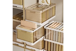 Foldable PP Plastic Detachable Storage Boxes Containers Bathroom Use Space-Saving Europe Style Functional Design Bag Clothing