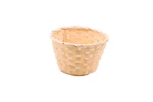 Bamboo Gift Basket Decorative Fruit Egg Natural Various Sizes Printed Color White Storage Baskets For Gift Basket Packaging Use