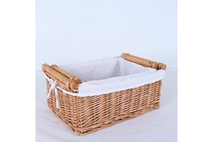 Custom Your Own Organize Wicker Rattan Rectangular Woven Storage Basket