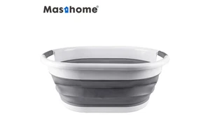 Space Saving 20L 15L Foldable Bath Toys Bucket Laundry PP TPR Laundry Buckets Wash Folding Plastic Collapsible Silicone Bucket