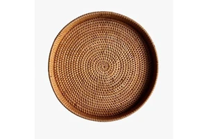 Unique Polished Rattan Jewelry Storage Tray for Kitchen and Garage