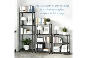 75kg Adjustable Carbon Steel Racks Home & Garden Wire Storage Storage Shelves Units for Balcony Kitchen Bathroom