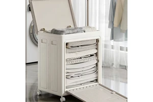 Large Capacity Foldable Plastic Storage Box Simple Organization for Household Clothes Packaging Functional