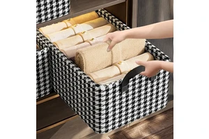 Portable Foldable Fabric Basket Organizer Home Quilt Clothes Storage Container Box & Bin Storage Boxes Tidy Storage Cube