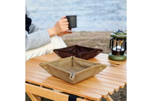 High Quality 600D Oxford Fabric Camping Portable Square Debris Bin Outdoor Travel Organizer Foldable Storage Tray