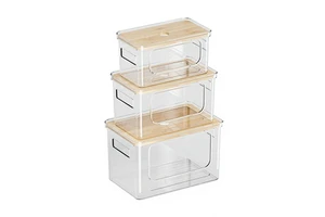 Trash Bag Storage Box Set Household Tiered Plastic Organizer Dustproof & Moisture-Proof Living Room Kitchen Bedroom Storage Bin