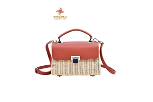Natural Custom Handmade Bamboo Other Rattan Wicker Gift Storage Baskets Crossbody Bag With Hand-Held Daily Travel OEM Service