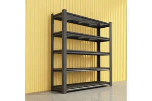 Rust-Resistant Steel Storage Rack with Adjustable Multi-Tier Shelves for Garage