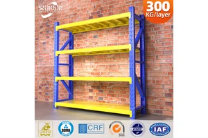 Load-Bearing 300kg/Layer Racks Adjustable Boltless Steel Stack Warehouse Industrial Racking Storage Modular Shelving System