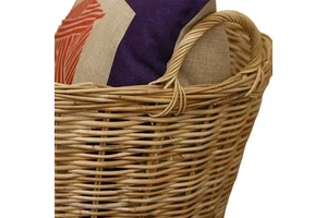 Best Eco-Friendly Handmade Customized Color Home Storage Rattan Basket From Vietnam Made From Durable Wicker Customer Size