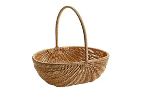 Best quality handcrafted rattan basket for home decor fruit storage and organizing essentials with vintage charm