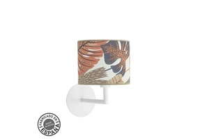 contenedor decorativo blanco con estampado, dimensiones 27x17x24.5 cm, ideal para organizacin en hogares y oficinas.