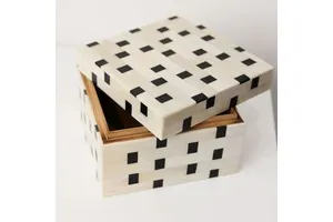 Premium MDF Decorative Storage Boxes with Resin Interior for Home Gift Organization and Decor