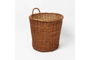 Wholesale Pretty Rattan Wicker White Woven Fruit Basket/wedding Flower Basket with Handmade Natural Home Decoration