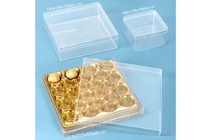 SUNSHING OEM ODM Plastic Sweet Candy Chocolate Bar Dessert Box Snack Biscuit Cake Christmas Cookie Box Case Cake Box for Ferrero