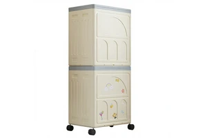 Collapsible Storage Containers on Wheels Foldable Storage Bin With Cover for Kitchen Drawer Organizer