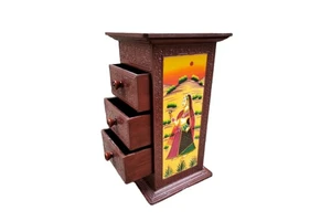 Classic Ethnic Indian Multifunction Decorative Storage Box Precision Tolerant Dimensions Lightweight Construction Compact Design