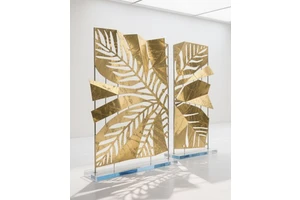Jincanglian Dual-Use Home Hotel Precious Metals Chrome Plated Heavy Duty Decorative Art Screen Custom Cargo Storage Equipment
