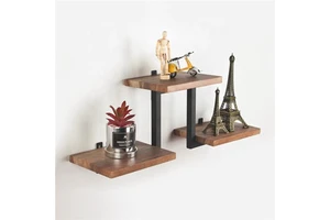 Multi-layer Wall & Display Shelves Decorative Shelf Plant Flower Stand Wood Wall Shelf for Living Room