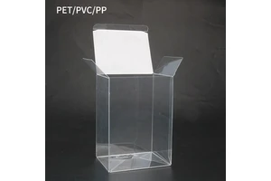 Mini MOQ Clear Plastic PVC Packaging Boxes High Transparent PET RPET Plastic Retail Packaging Box