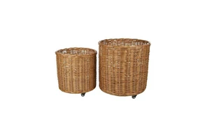 Bohemian Handcrafted Circle Rattan Wicker Eco-Friendly Storage Basket Flexible Design Custom Logo Option for Home Kitchen