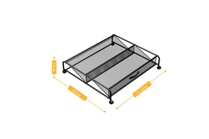 Multifunctional Iron Shoe Rack and Bed Bottom Storage Box Bed Bottom Storage Rack Simple Design with Metal Material for Bathroom