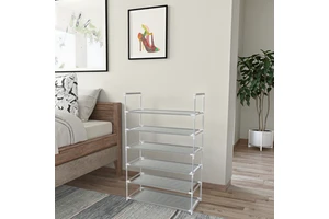 Storage Tool Shoe Rack with Multiple Spliced Layers of Iron Lightweight Modern Floor Type Design