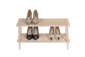2 Tier Specifications Wholesale Price Shoe Storage Racks Wood Shelf Rack Shoes