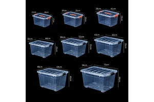 Multiple Function Storage Container Plastic Large Capacity Storage Box with Pulleys Large Storage Box for Clothes Form