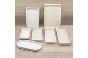 Rectangle Decorative Resin Storage Tray For Bathroom Vanity Dresser Ring Dish Kitchen Sink Countertop Living Room Plate Jewelry
