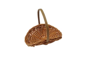 Small Eco-Friendly Classic Multifunctional Wicker Rattan Egg & Potato Basket for Food Storage & Flower Display Empty Gift Basket