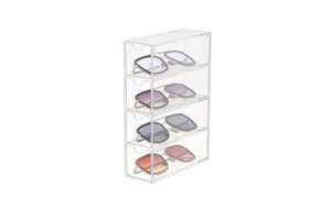 Wholesale Four-layer Acrylic Glasses Case Stackable Toy Stationery Drawer Storage Box Suitable for Home Bathroom Bedroom