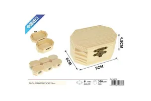 9x6x4.5x1.6cm Wooden Decorative Storage Box for Effective Organization and Elegant Decoration