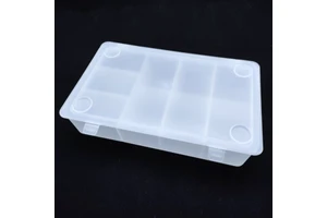 33.8*21.8*7.5 CM Translucence Detachable Hard Plastic Storage Box with Dividers