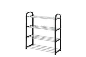 Easy to Assembly Galvanized Iron Metal Multi-Layer Shoe Rack for Door Entrance