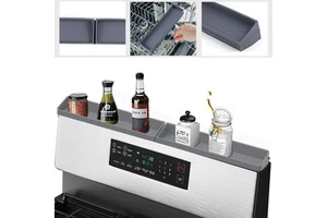 30 Inches Kitchen Shelf For Stove Top Over The Stove Spice Rack Silicon Magnetic Stove Top Shelf With Suction Cup